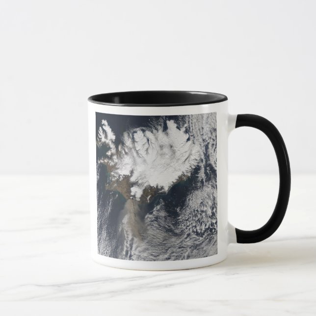 Taza Pluma de ceniza del volcán Eyjafjallajokull, Islan (Derecha)