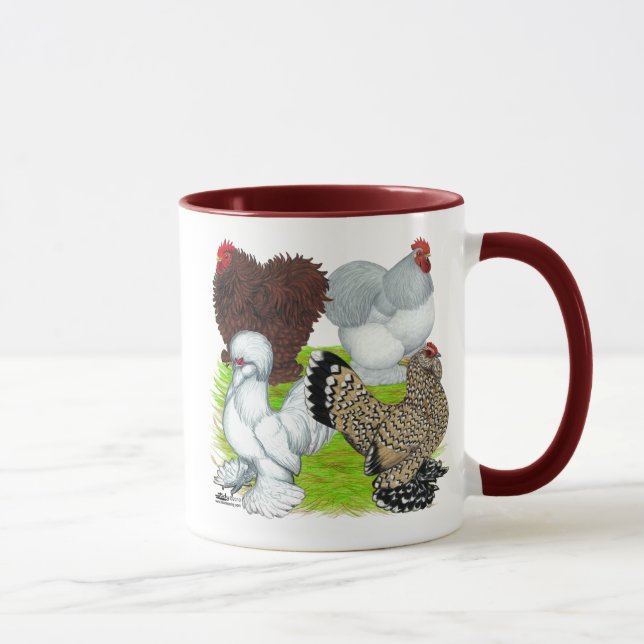 Taza Pluma de los gallos Legged (Derecha)