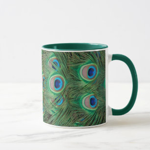 Taza plumaje de pavo real