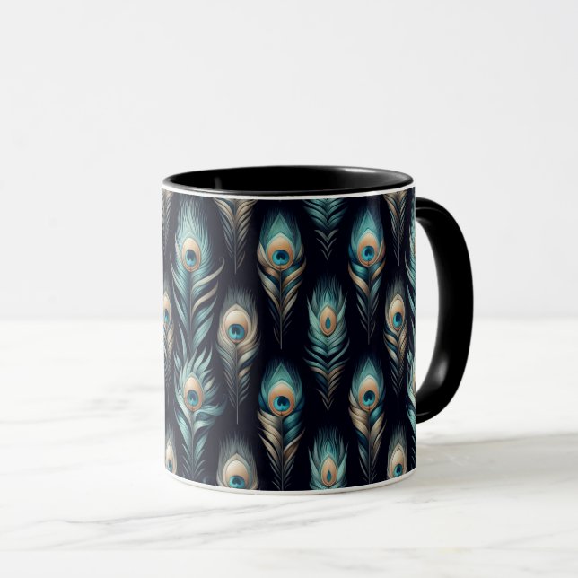Taza Plumas de pavo real (Anverso derecho)