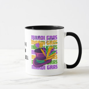Taza Plumas personalizadas para sombrero MARDI GRAS