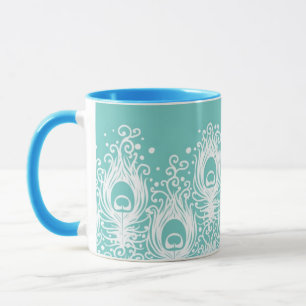 Taza Plumas suaves del pavo real