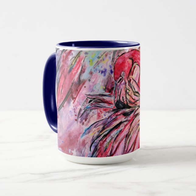 Taza Plumes au rose (Anverso izquierdo)