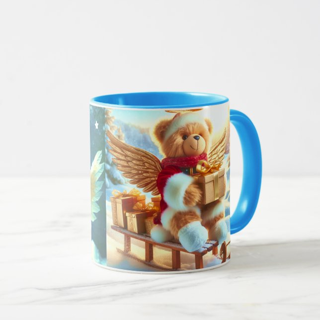Taza Plüschbärchen als Engelchen zur Weihnachtszeit (Anverso derecho)