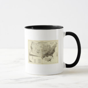 Taza población codificada por colores por condados