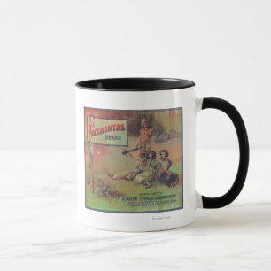 Taza Pocahontas LabelPorterville anaranjado, CA