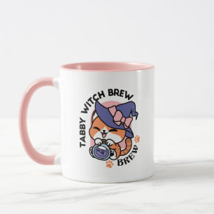 Taza Poción de Bruja Atigrada – Diseño de Gato de Hallo