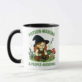 Taza Poción‑Elaboración & Gente‑Evitando – Bruja Divert