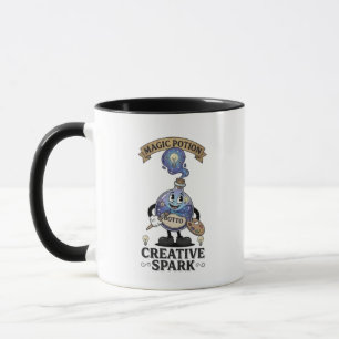 Taza Poción Mágica Chispa Creativa Mascota Artista Retr