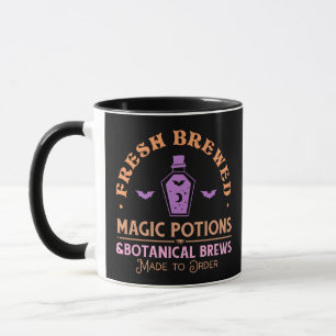 Taza Pociones mágicas recién hechas Halloween botánico