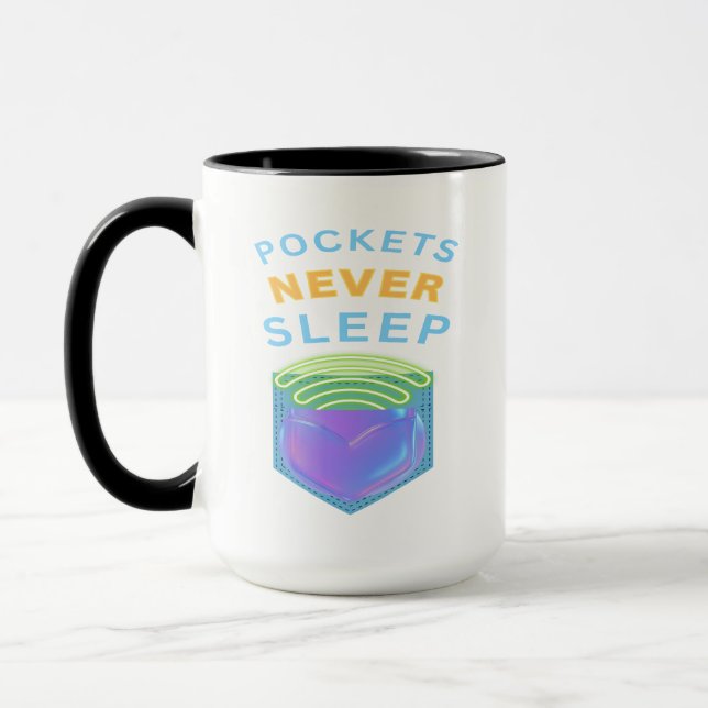 Taza Pockets Never Sleep (Izquierda)