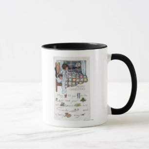 Taza Poco despierta los espías Santa del chica y el