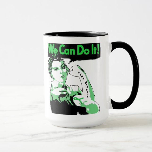 Taza Podemos hacerlo, Lyme Disease Warrior Coffee Cup (Derecha)