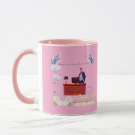 Taza Poder del liderazgo rosa