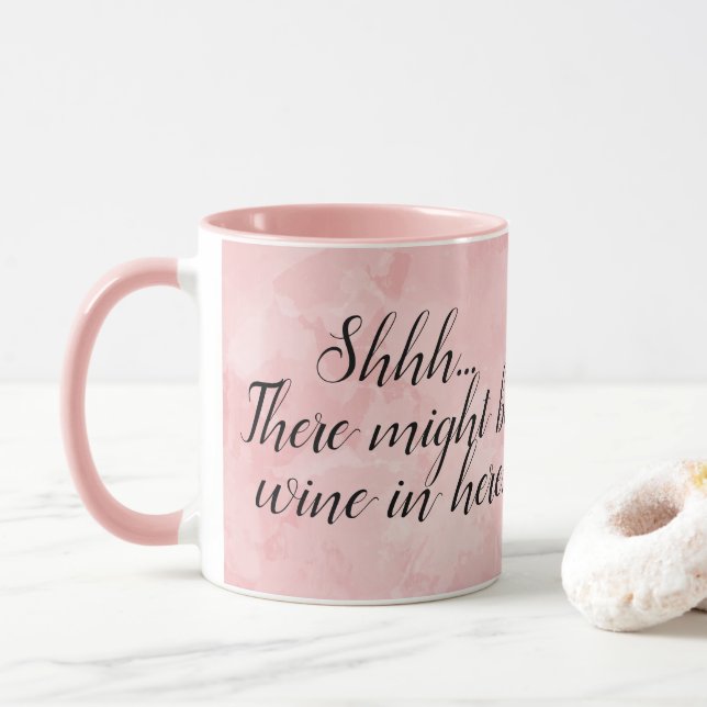 Taza Podría haber vino en esta divertida acuarela rosa (Con donut)