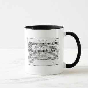Taza Poema a la música de Jean Antoine de Baif