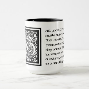 Taza Poema de estilo medieval para un noble padre