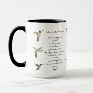 Taza Poema de Pablo Neruda Hummingbird