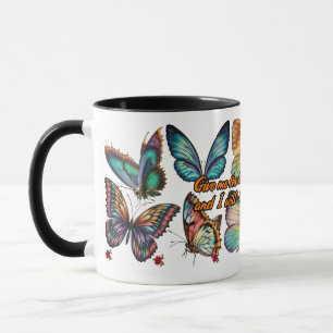 Taza Poesía en un café de cerámica blanca