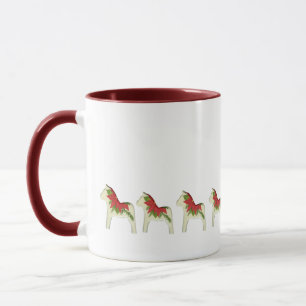 Taza Poinsettia Dala Horse Hot Cider Mug