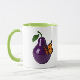 Taza Poire et papillon