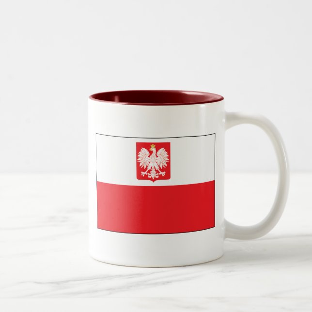 Taza polaca de la bandera del halcón (Derecha)