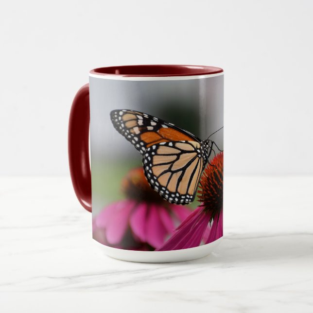 Taza Polinizador prolífico - Mariposa monarca (Anverso izquierdo)