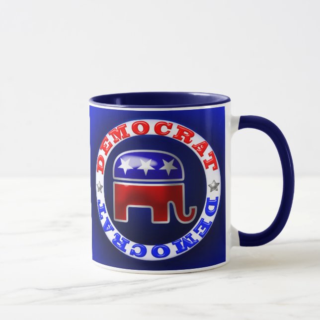 Taza política de Demócrata (Derecha)