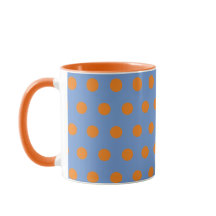 Polka Dot Mug (Denim Blue & Naranja)