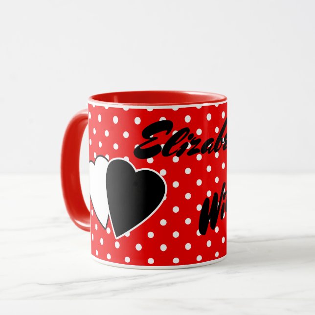 Taza Polka rojo sí (Anverso izquierdo)