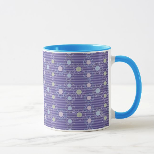 Taza Polkadots en franjas moradas (Derecha)