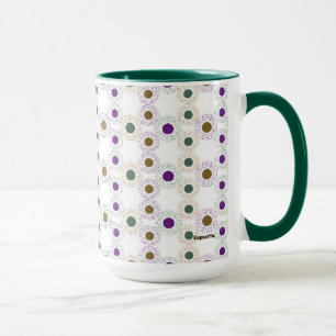 Taza Polkadots (oro/verde/púrpura)