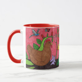 Taza "Pollo de jardín y amigos"