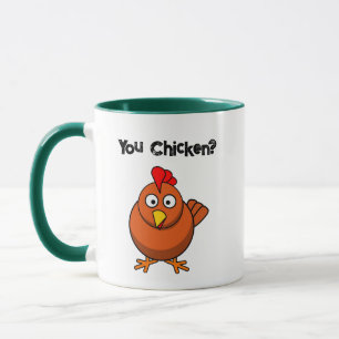 Taza ¿Pollo?, una tía graciosa Personalizado de gallo m