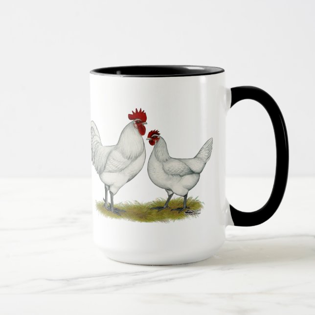 Taza Pollos de pie azul (Derecha)