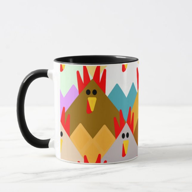 Taza Pollos inspirados en el tejido (Izquierda)