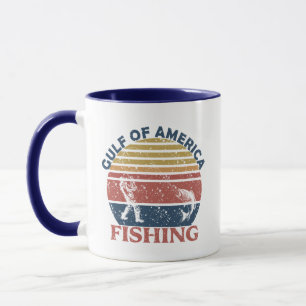Taza Polo de pesca del Golfo de América Patriótico amer