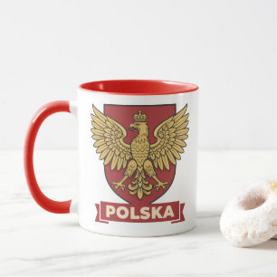 Taza Polska Águila Dorada Heráldica