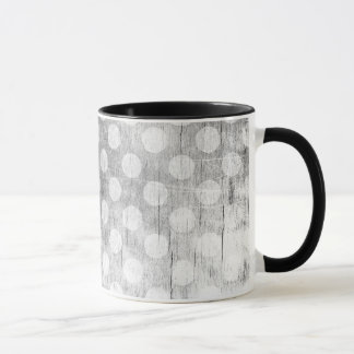Taza Pólvora polka de madera angustiada punto negro