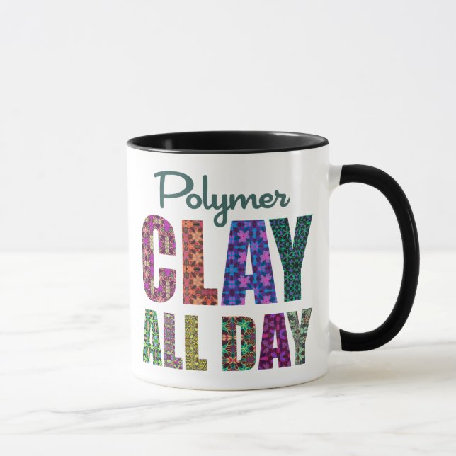 Taza Polymer Clay All Day (Derecha)