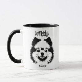 Taza Pomeranian Breed Edgy Pop Art Custom Dog Lover
