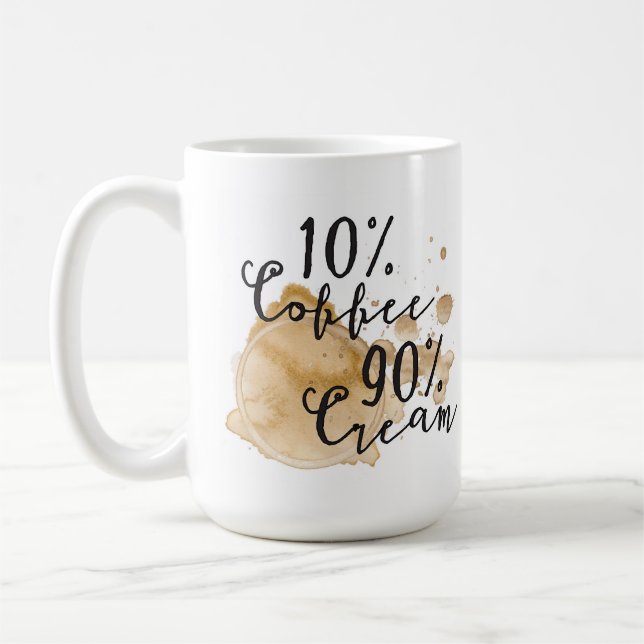 Taza poner crema del café el 90% del 10% (Izquierda)
