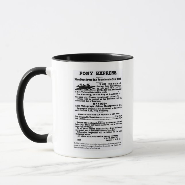 Taza Pony Express, nueve días (Izquierda)