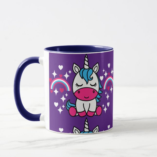 Taza Pony morado de unicornio (Izquierda)