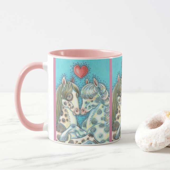 Taza Pony Passion CUMBO HORSE MUG Recorte rosa (Con donut)