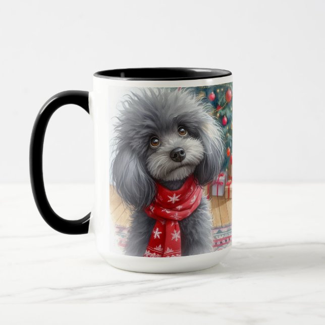 Taza Poodle Santa I puede explicar a los Navidades Coff (Izquierda)