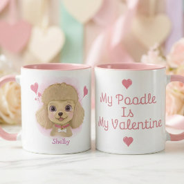 Taza Poodle Valentine Mug | Personalized Pet Lover Gift