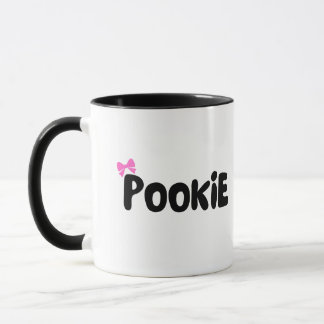 Taza Pookie Mug con cinta de opciones rosada - Adorable