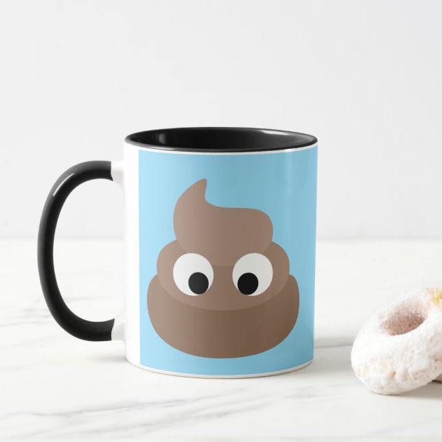 TAZA POOP FUNNY COFFEE MUG (Con donut)