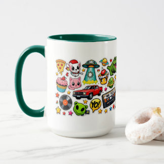 Taza Pop Art Sticker Collage XXL 36x9 cm